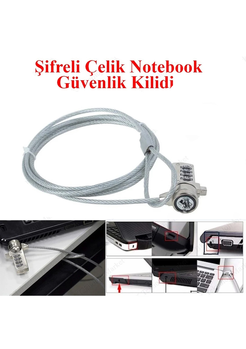 Bilişim Burada HDX8501 Şifreli Çelik Notebook Güvenlik Kilidi